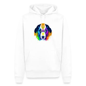 Berner Sennenhund Design in Farbe - Männer Premium Bio Hoodie - Weiß - Vorne - Nico (187cm)