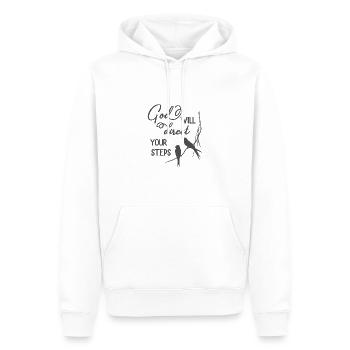 Christian Design Gott wird Ihre Schritte lenken - Männer Premium Bio Hoodie - Weiß - Vorne - Nico (187cm)