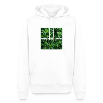 Wann Bubatz Legal Weed - Männer Premium Bio Hoodie - Weiß - Vorne - Nico (187cm)