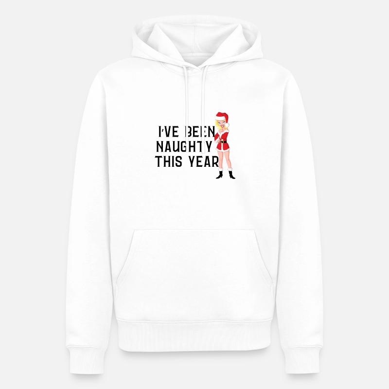 Frecher Weihnachtspullover - Männer Premium Bio Hoodie - Weiß