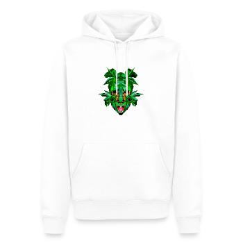 Feuille - Sweat à capuche Premium bio Homme - blanc - Devant - Nico (187cm)