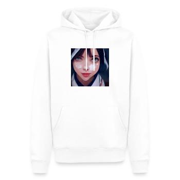 Manga Girl - Sweat à capuche Premium bio Homme - blanc - Devant - Nico (187cm)