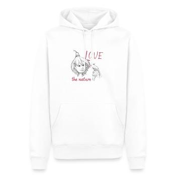 Love the nature - Männer Premium Bio Hoodie - Weiß - Vorne - Nico (187cm)