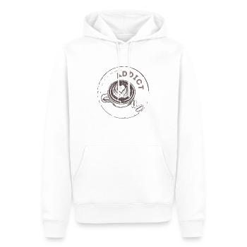 Coffee Addict - Männer Premium Bio Hoodie - Weiß - Vorne - Nico (187cm)