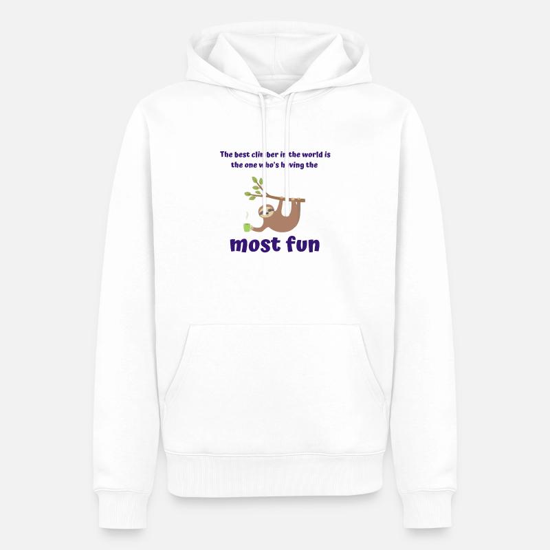bester Kletterer der Welt - Männer Premium Bio Hoodie - Weiß