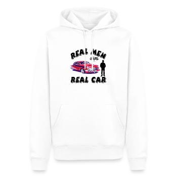 Voiture - Sweat à capuche Premium bio Homme - blanc - Devant - Nico (187cm)