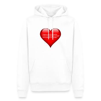 Spruch über das Single sein - Männer Premium Bio Hoodie - Weiß - Vorne - Nico (187cm)