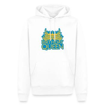 Blonde Haare Birthday Queen - Männer Premium Bio Hoodie - Weiß - Vorne - Nico (187cm)