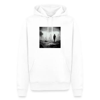 Stellen Sie Sich Vor, Es Ist Krieg Und Niemand - Männer Premium Bio Hoodie - Weiß - Vorne - Nico (187cm)