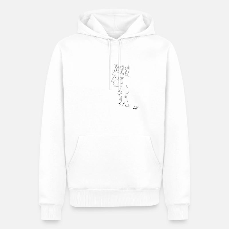Walking First - Männer Premium Bio Hoodie - Weiß