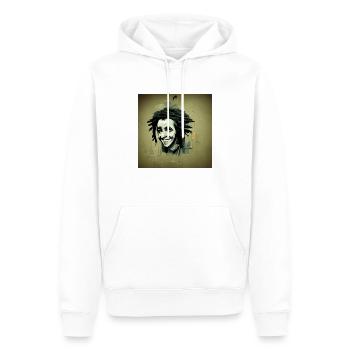 Peinture à croquis rastafari - Sweat à capuche Premium bio Homme - blanc - Devant - Nico (187cm)