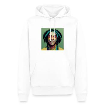 Rastafari-ölgemälde - Männer Premium Bio Hoodie - Weiß - Vorne - Nico (187cm)