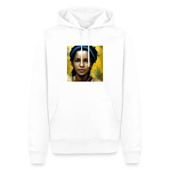 Schöne Jamaikanische Frauenmalerei - Männer Premium Bio Hoodie - Weiß - Vorne - Nico (187cm)