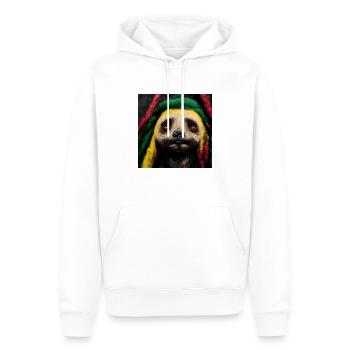Rasta-faultier - Männer Premium Bio Hoodie - Weiß - Vorne - Nico (187cm)