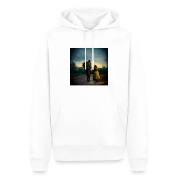Ukrainischer Soldat, Der Nach Hause Kommt - Männer Premium Bio Hoodie - Weiß - Vorne - Nico (187cm)