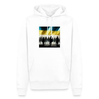 Ukraine Gewinnt Slava Ukaini - Männer Premium Bio Hoodie - Weiß - Vorne - Nico (187cm)