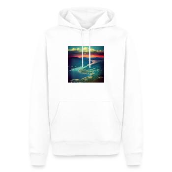 Blick Von Den Blue Mountains - Männer Premium Bio Hoodie - Weiß - Vorne - Nico (187cm)