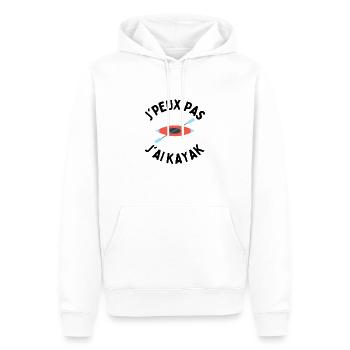 j'peux pas j'ai kayak - Sweat à capuche Premium bio Homme - blanc - Devant - Nico (187cm)