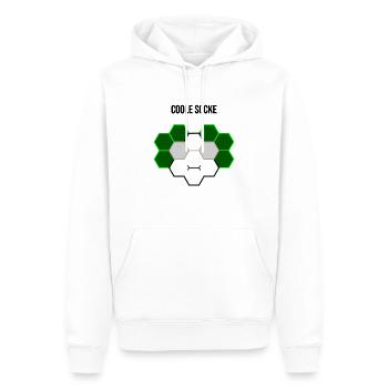 Coole Socke - Männer Premium Bio Hoodie - Weiß - Vorne - Nico (187cm)