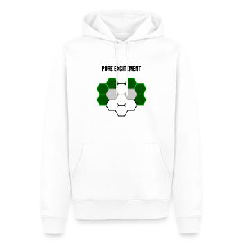 Pure excitement - Männer Premium Bio Hoodie - Weiß - Vorne - Nico (187cm)