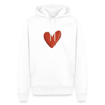 Halloween Herz - Männer Premium Bio Hoodie - Weiß - Vorne - Nico (187cm)