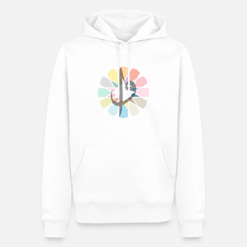 Elif Vav - Sweat à capuche Premium bio Homme - blanc