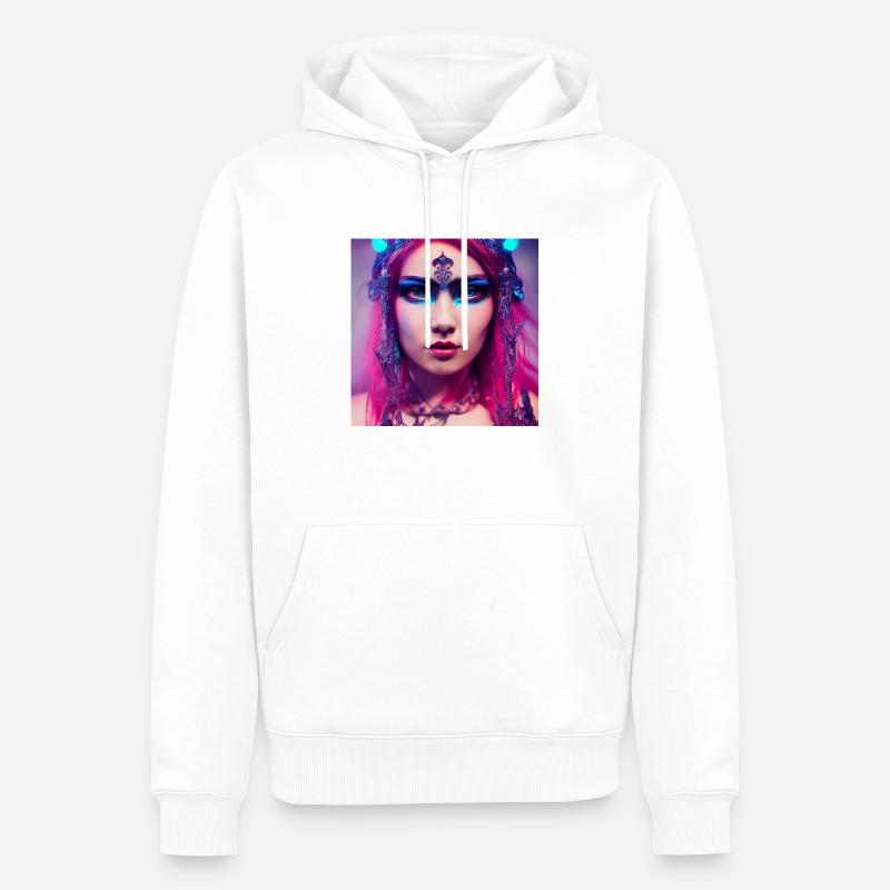 Wikingerkrieger - Männer Premium Bio Hoodie - Weiß