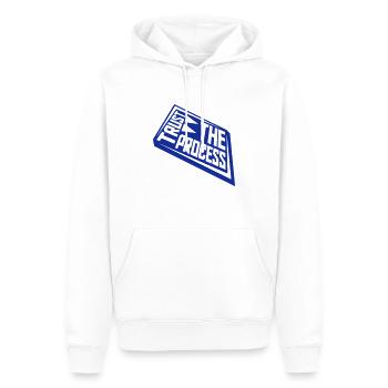 trust the process Zitat - Männer Premium Bio Hoodie - Weiß - Vorne - Nico (187cm)