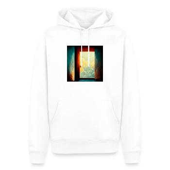 Was zählt - Männer Premium Bio Hoodie - Weiß - Vorne - Nico (187cm)