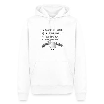 LE MONDE SE DIVISE EN 2 CATEGORIES - Sweat à capuche Premium bio Homme - blanc - Devant - Nico (187cm)