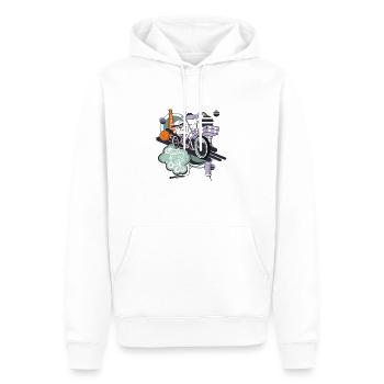 Heute in Lille - Männer Premium Bio Hoodie - Weiß - Vorne - Nico (187cm)