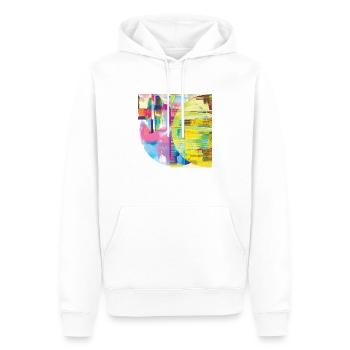 DJBoldOne NewEarth LightClub Art 01 - Männer Premium Bio Hoodie - Weiß - Vorne - Nico (187cm)