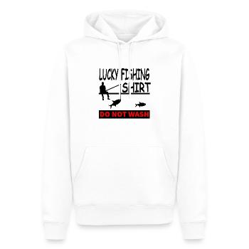 Angeln - Männer Premium Bio Hoodie - Weiß - Vorne - Nico (187cm)