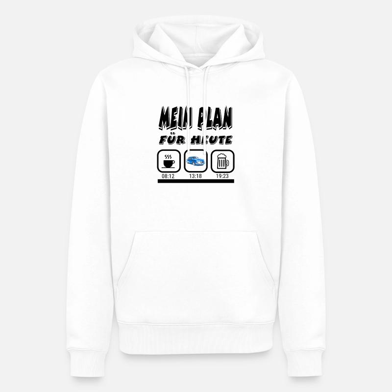 Auto - Männer Premium Bio Hoodie - Weiß