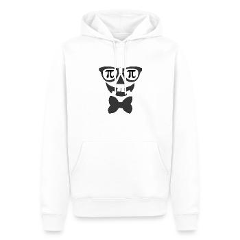 Smart Pumpkin Lantern with Pi - Jack O'Lantern, Pie - Men’s Premium Organic Hoodie - white - Front - Nico (187cm)