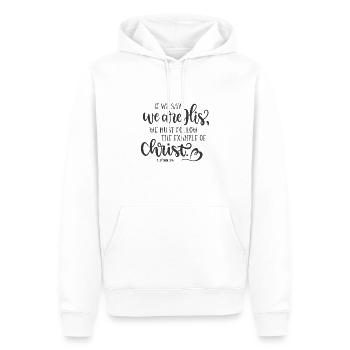 Le dessein chrétien à la suite du Christ - Sweat à capuche Premium bio Homme - blanc - Devant - Nico (187cm)