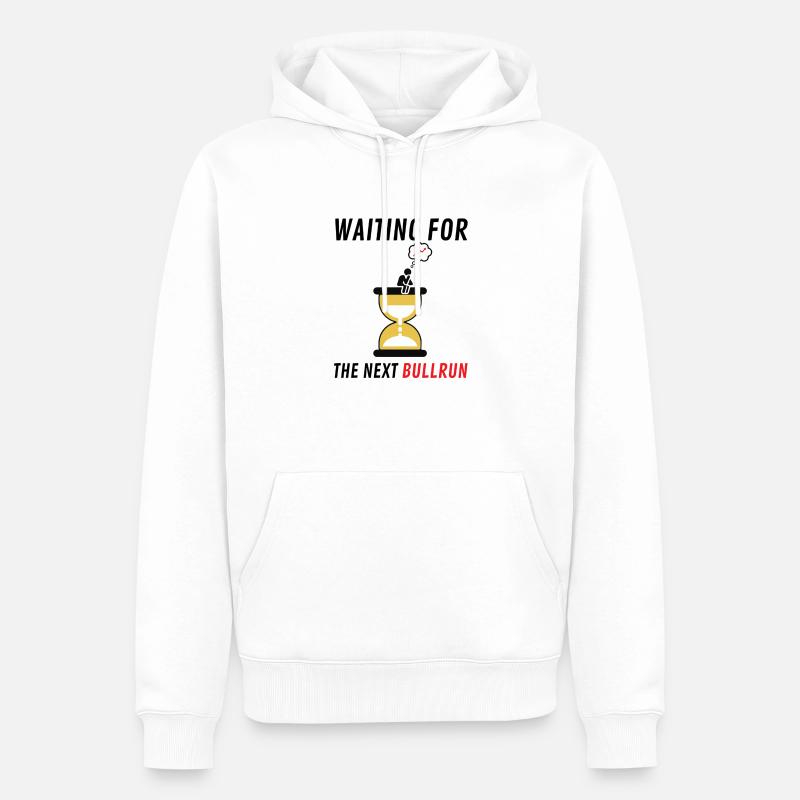 WARTEN AUF DEN NÄCHSTEN BULLRUN - Männer Premium Bio Hoodie - Weiß