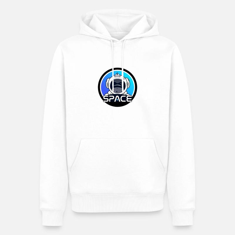 Astronaute dans l’espace - Sweat à capuche Premium bio Homme - blanc