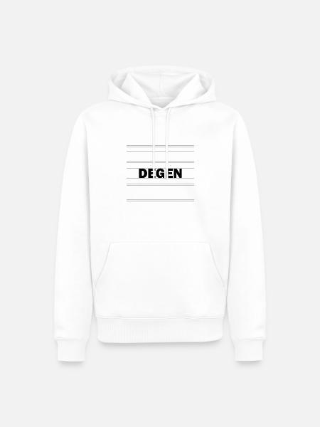 DEGEN - Sweat à capuche Premium bio Homme - blanc