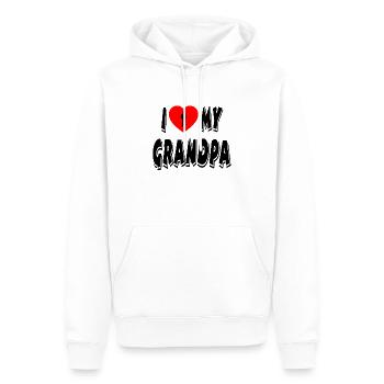 Grand-père - Sweat à capuche Premium bio Homme - blanc - Devant - Nico (187cm)