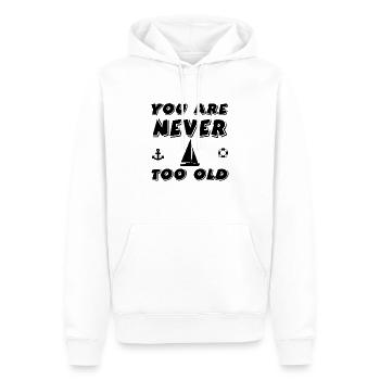 Voile - Sweat à capuche Premium bio Homme - blanc - Devant - Nico (187cm)