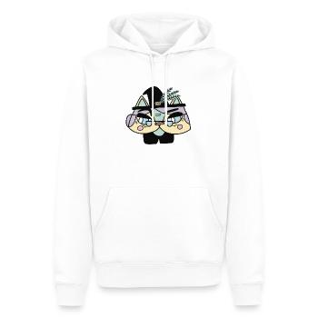 Mag - Sweat à capuche Premium bio Homme - blanc - Devant - Nico (187cm)