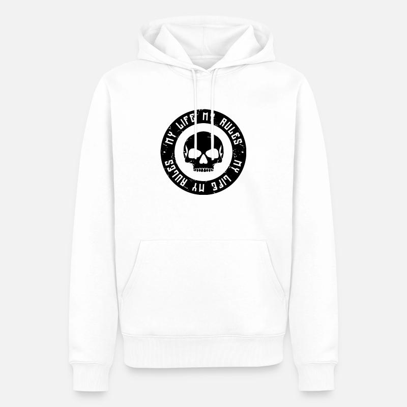 Ma vie Mes règles - Sweat à capuche Premium bio Homme - blanc