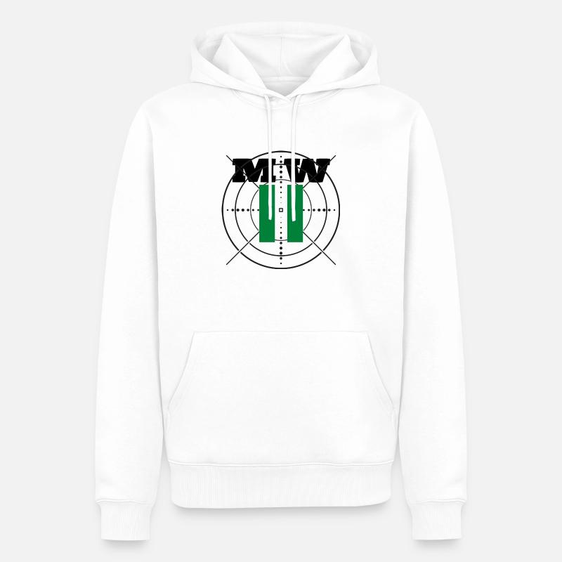 COD MW2 mire - Sweat à capuche Premium bio Homme - blanc