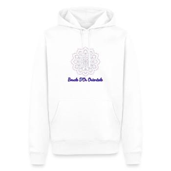 WAWJ Boucle d'or Rose Fall Winter 2022 - Sweat à capuche Premium bio Homme - blanc - Devant - Nico (187cm)