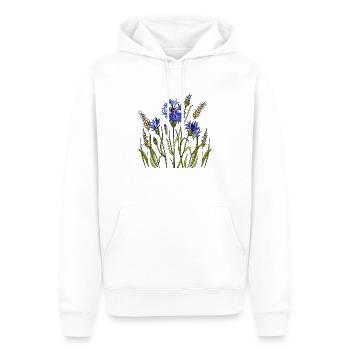 Blumen - Männer Premium Bio Hoodie - Weiß - Vorne - Nico (187cm)