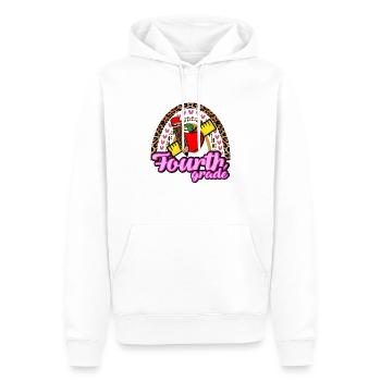 Vierte Klasse unterrichten - Männer Premium Bio Hoodie - Weiß - Vorne - Nico (187cm)