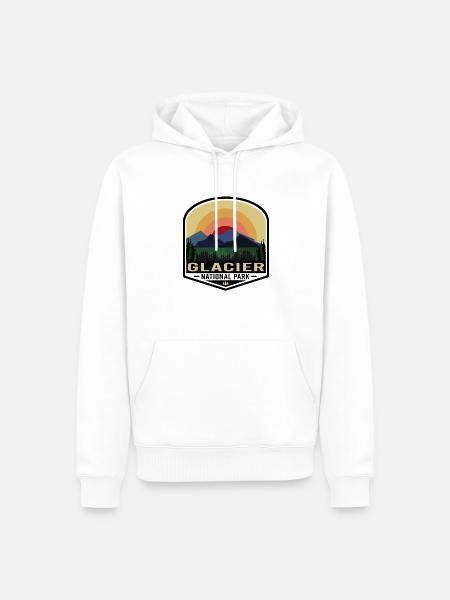 Gletscher-Nationalpark - Männer Premium Bio Hoodie - Weiß