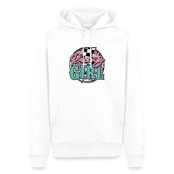 Fille de course - Sweat à capuche Premium bio Homme - blanc - Devant - Nico (187cm)