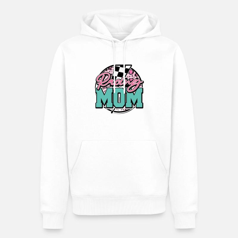 Maman de course - Sweat à capuche Premium bio Homme - blanc